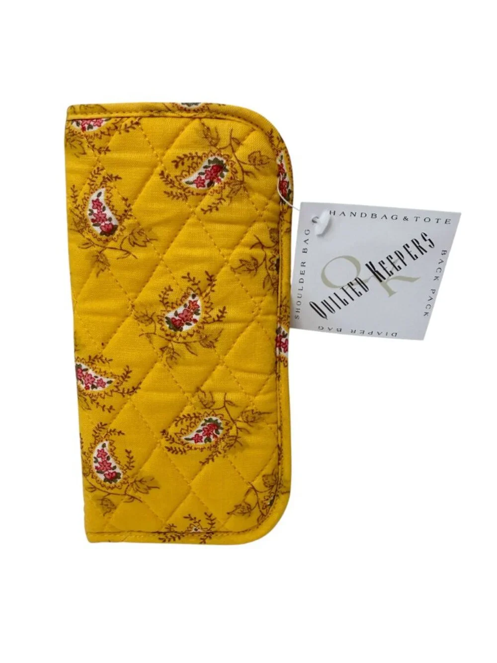 Quilted Keepers Eyeglass Cases Pair French Country Floral Red Yellow